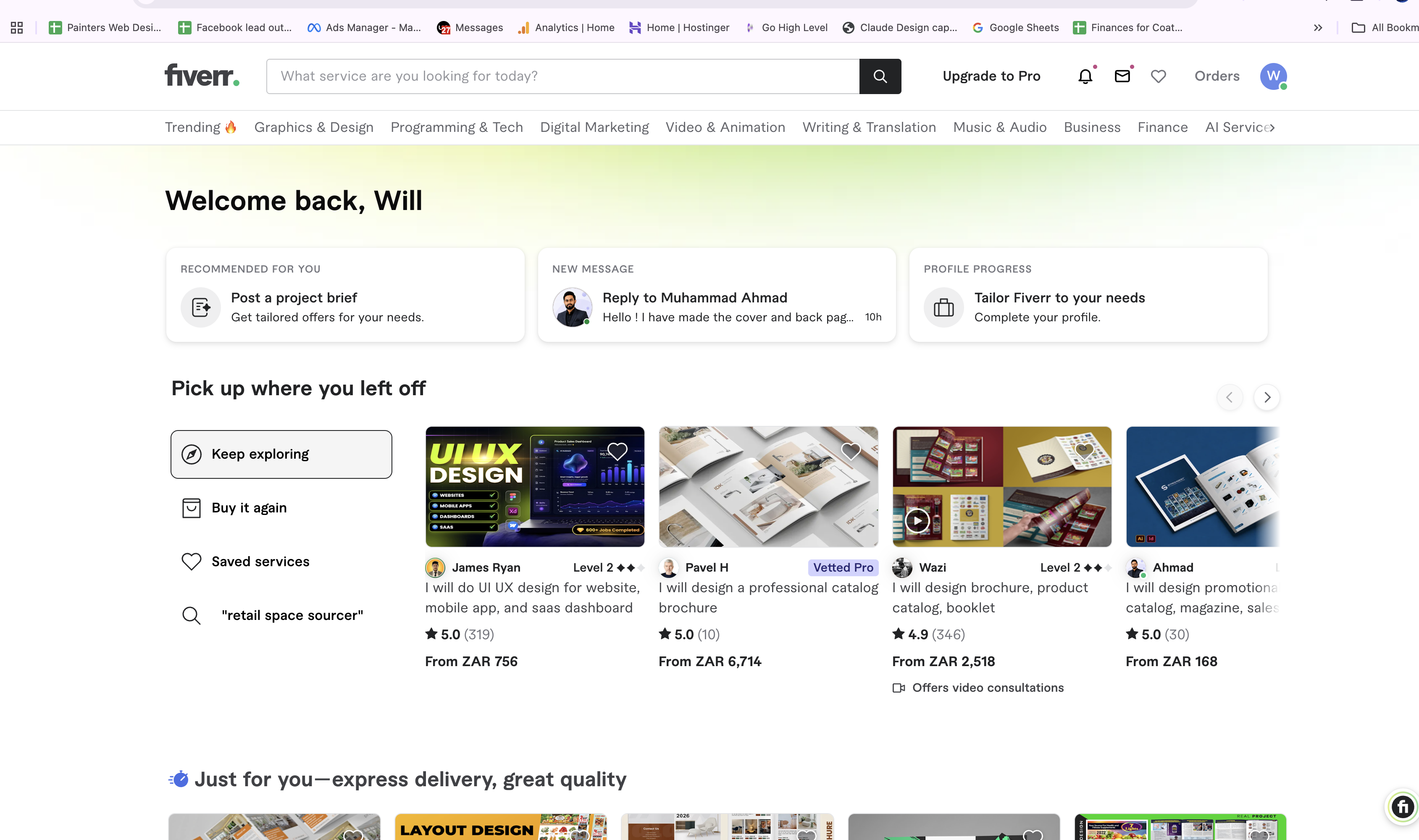 Fiverr designer marketplace