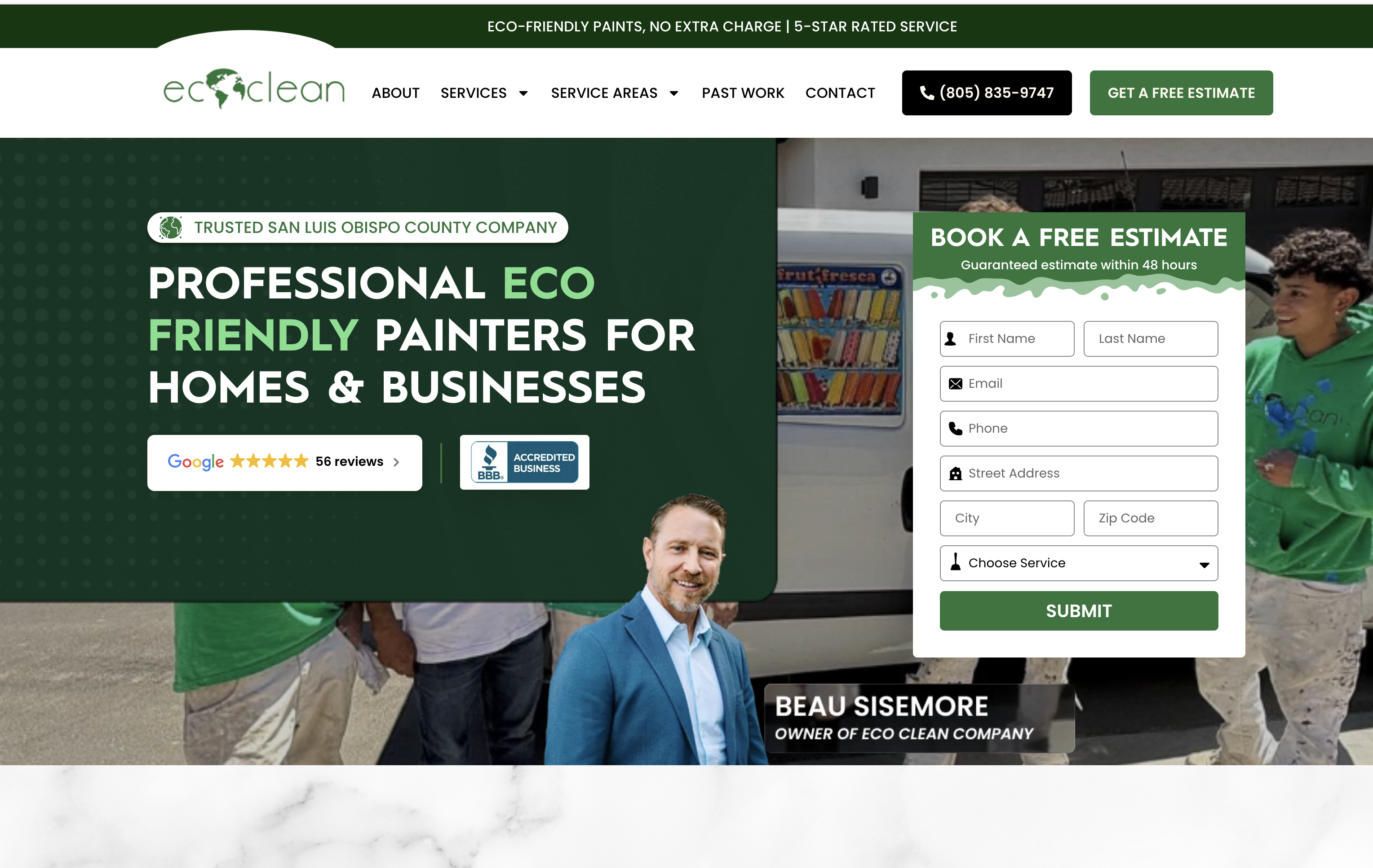 Eco Clean website design